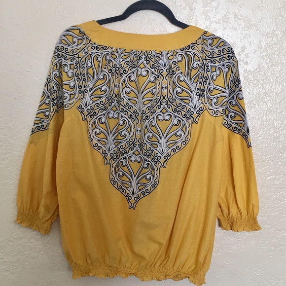 Style & Co Women's Blouse Size 10 Yellow - Picture 7 of 7